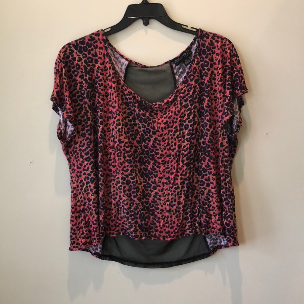 Forever 21 Plus size Cheetah print tee